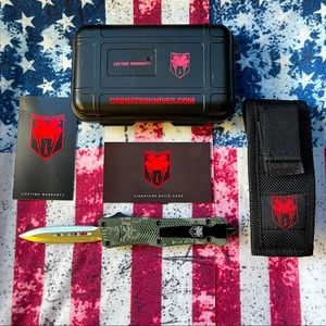 CobraTec CTK-1 OTF Dual Action Automatic Knife with Case